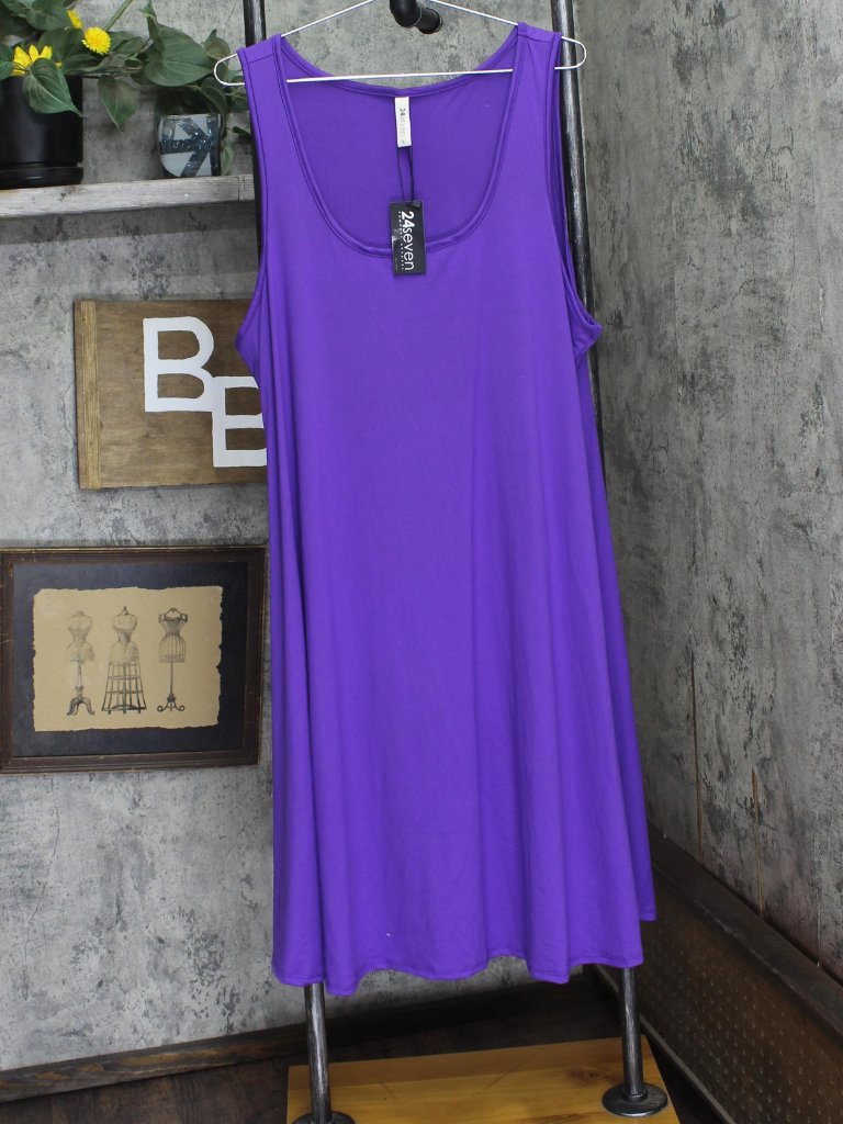 24/7 Comfort Apparel Purple 24seven Comfort Apparel Plus Fit And Knee Sz Fit